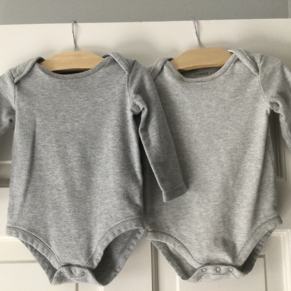 Gymboree cotton long sleeve onesies (6-12 months)